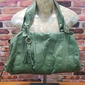 HOBO soft green leather handbag